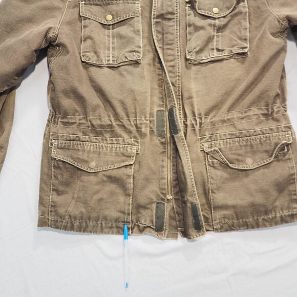 Columbia Utility Jacket Mens Extra Large Brown Canvas Barn Chore Coat Work Faded - Picture 4 of 14